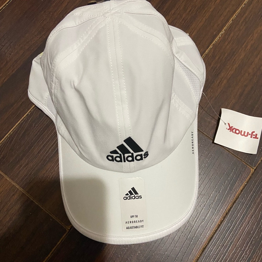 Adidas Aeroready Running Hat white Superlite 2 UPF 50 Sun Protect  Adjust Strap